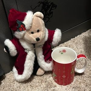 Starbucks Christmas holiday mug 2006 and Starbucks Santa bear